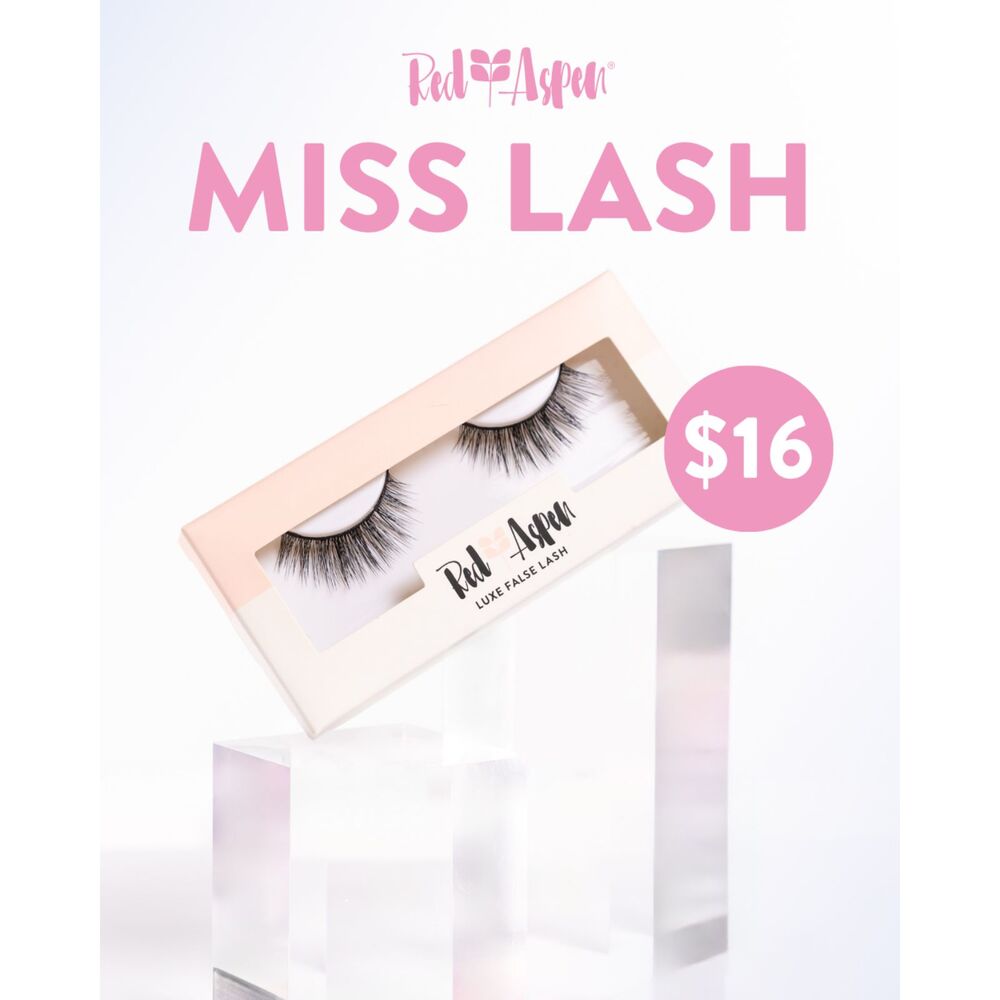 Red Aspen MISS Silk Luxe False Lashes Medium Volume Black Band Reusable